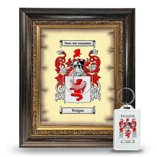 Vergos Framed Coat of Arms and Keychain - Heirloom