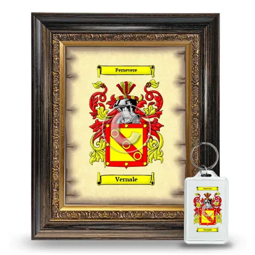 Vernale Framed Coat of Arms and Keychain - Heirloom