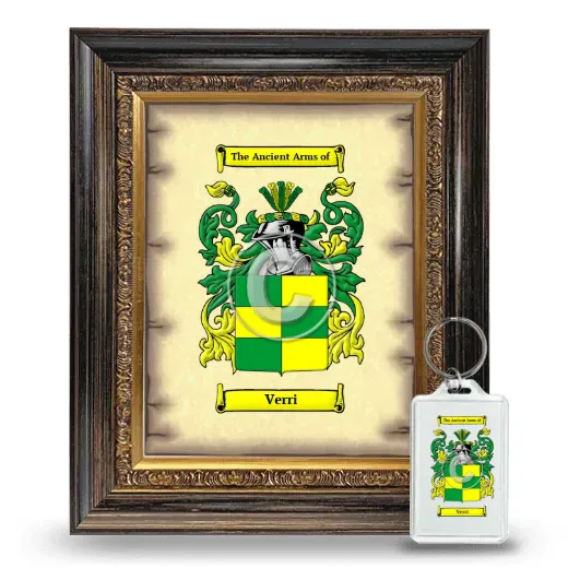 Verri Framed Coat of Arms and Keychain - Heirloom