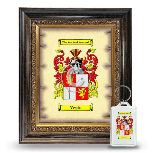 Vescio Framed Coat of Arms and Keychain - Heirloom