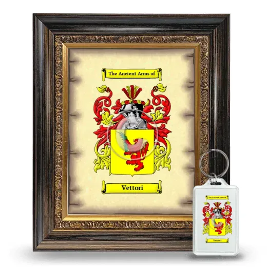 Vettori Framed Coat of Arms and Keychain - Heirloom