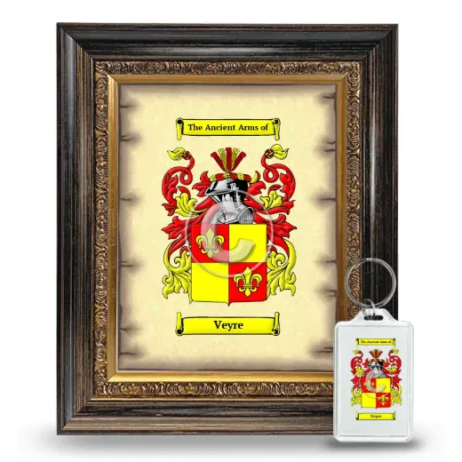 Veyre Framed Coat of Arms and Keychain - Heirloom