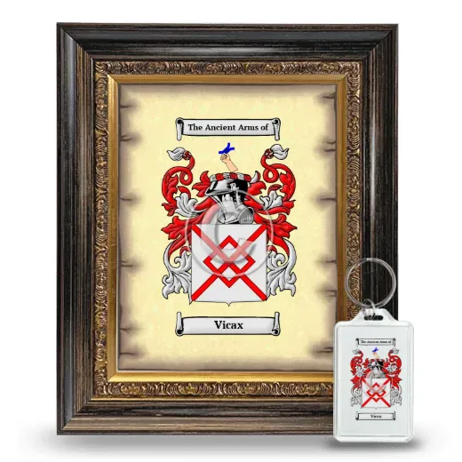 Vicax Framed Coat of Arms and Keychain - Heirloom