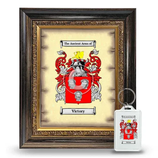 Victory Framed Coat of Arms and Keychain - Heirloom