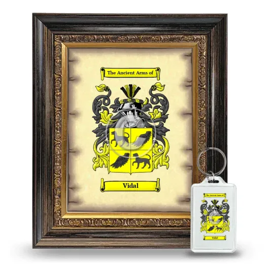 Vidal Framed Coat of Arms and Keychain - Heirloom