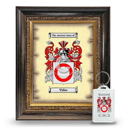 Vidos Framed Coat of Arms and Keychain - Heirloom