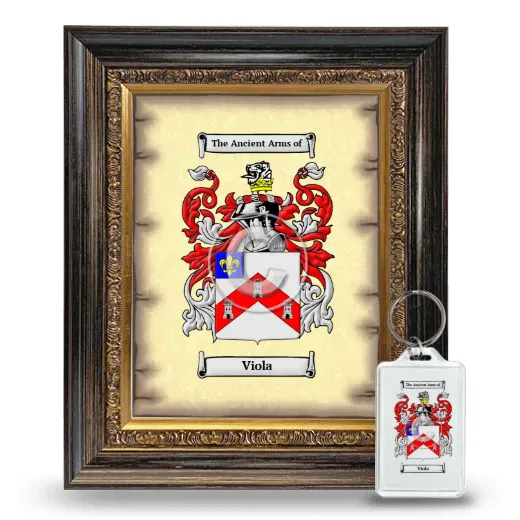 Viola Framed Coat of Arms and Keychain - Heirloom