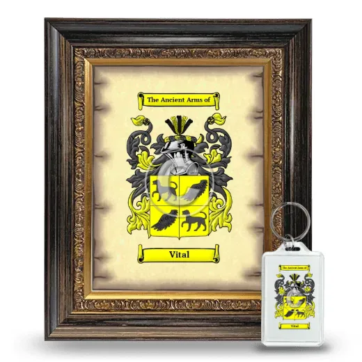 Vital Framed Coat of Arms and Keychain - Heirloom