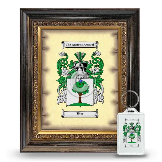 Vitt Framed Coat of Arms and Keychain - Heirloom