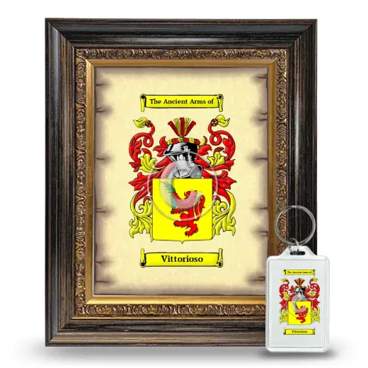 Vittorioso Framed Coat of Arms and Keychain - Heirloom