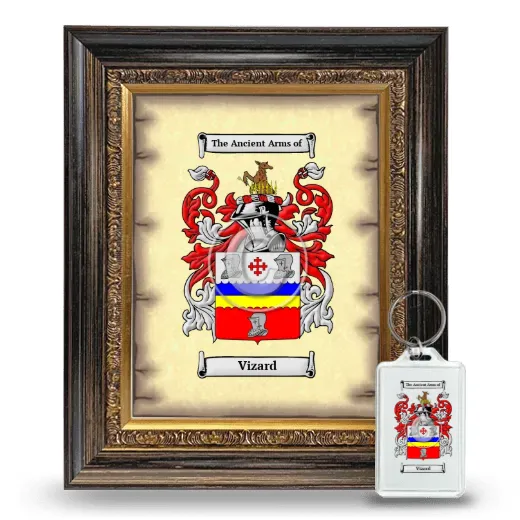 Vizard Framed Coat of Arms and Keychain - Heirloom