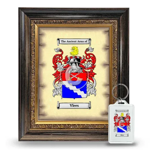 Vlees Framed Coat of Arms and Keychain - Heirloom
