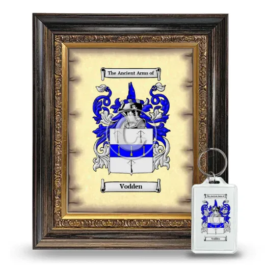 Vodden Framed Coat of Arms and Keychain - Heirloom