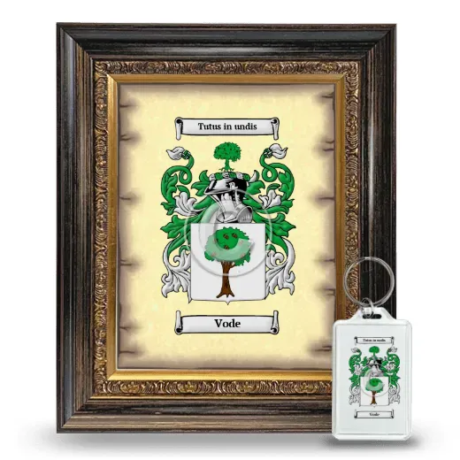 Vode Framed Coat of Arms and Keychain - Heirloom