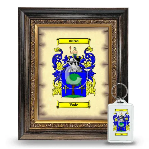 Vode Framed Coat of Arms and Keychain - Heirloom