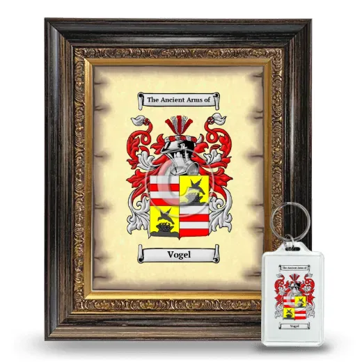 Vogel Framed Coat of Arms and Keychain - Heirloom