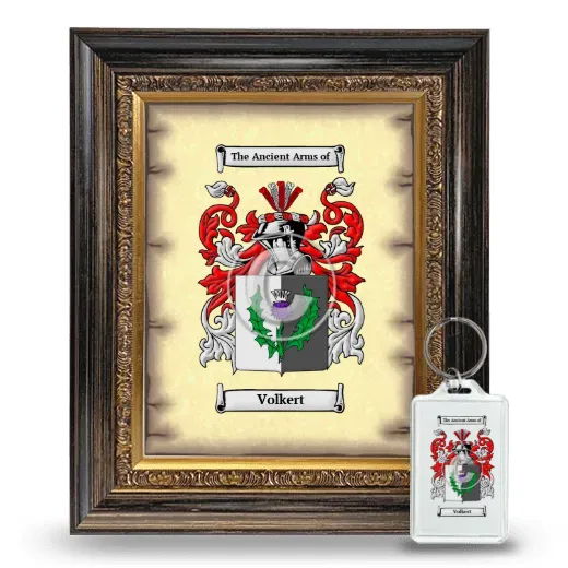 Volkert Framed Coat of Arms and Keychain - Heirloom