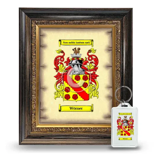 Wörner Framed Coat of Arms and Keychain - Heirloom