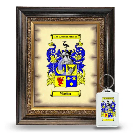 Wacker Framed Coat of Arms and Keychain - Heirloom