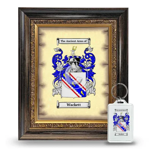 Wackett Framed Coat of Arms and Keychain - Heirloom