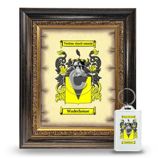 Waderhouse Framed Coat of Arms and Keychain - Heirloom
