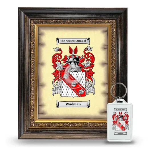 Wadman Framed Coat of Arms and Keychain - Heirloom