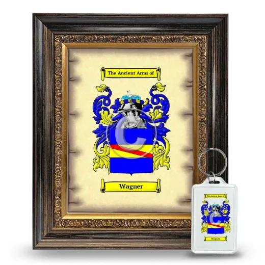Wagner Framed Coat of Arms and Keychain - Heirloom