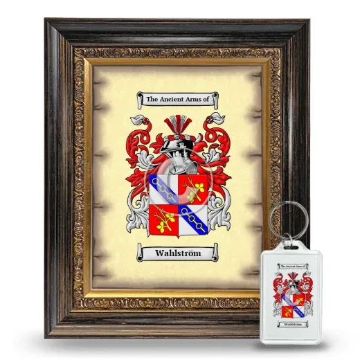 Wahlström Framed Coat of Arms and Keychain - Heirloom