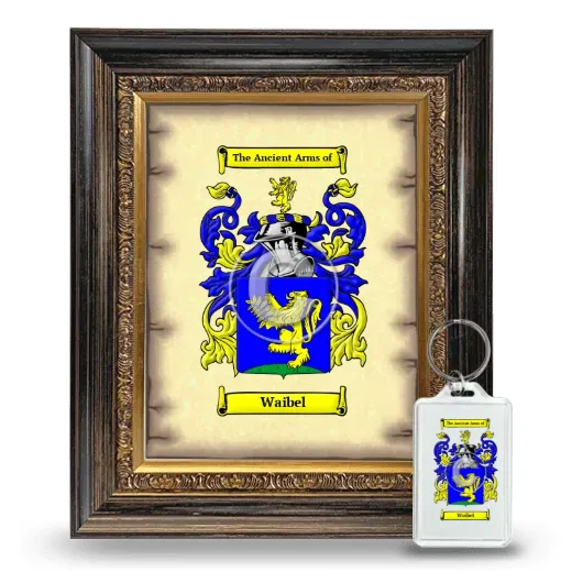 Waibel Framed Coat of Arms and Keychain - Heirloom