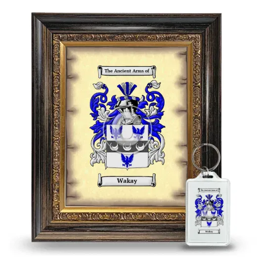 Wakay Framed Coat of Arms and Keychain - Heirloom
