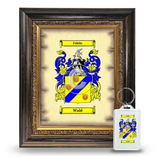 Wald Framed Coat of Arms and Keychain - Heirloom