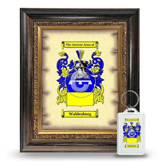 Waldenburg Framed Coat of Arms and Keychain - Heirloom