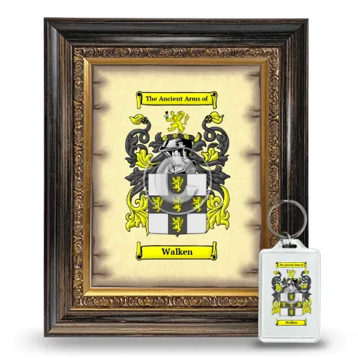 Walken Framed Coat of Arms and Keychain - Heirloom