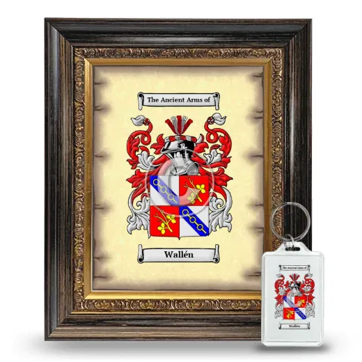 Wallén Framed Coat of Arms and Keychain - Heirloom