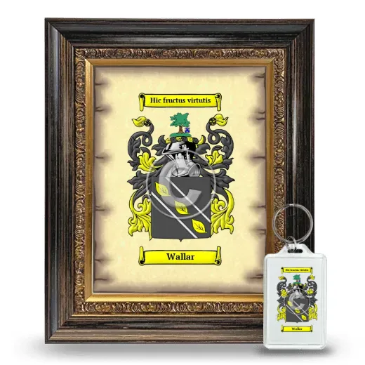 Wallar Framed Coat of Arms and Keychain - Heirloom