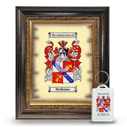 Wallenius Framed Coat of Arms and Keychain - Heirloom