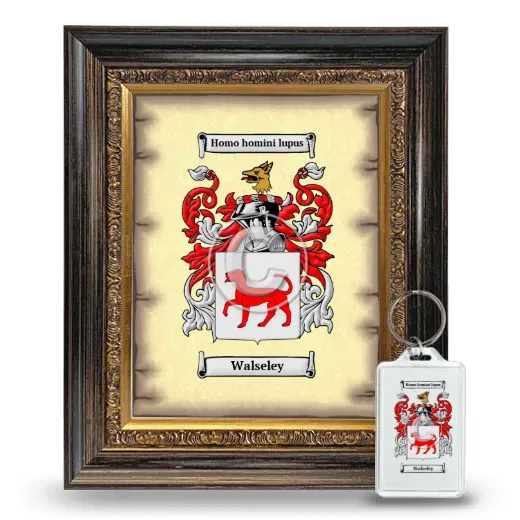 Walseley Framed Coat of Arms and Keychain - Heirloom