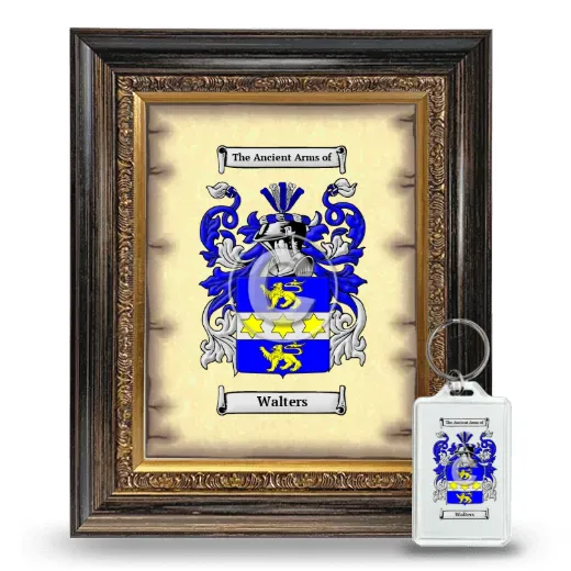 Walters Framed Coat of Arms and Keychain - Heirloom