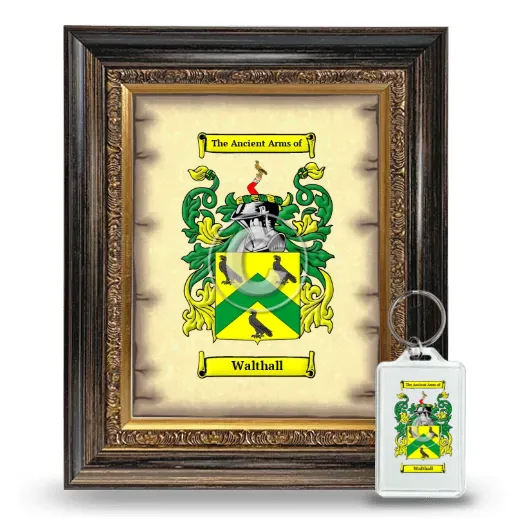 Walthall Framed Coat of Arms and Keychain - Heirloom