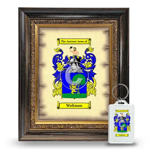 Waltman Framed Coat of Arms and Keychain - Heirloom