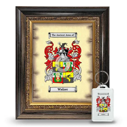 Walzer Framed Coat of Arms and Keychain - Heirloom