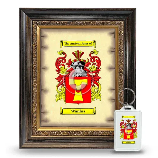 Wanliss Framed Coat of Arms and Keychain - Heirloom