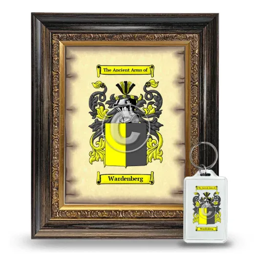 Wardenberg Framed Coat of Arms and Keychain - Heirloom