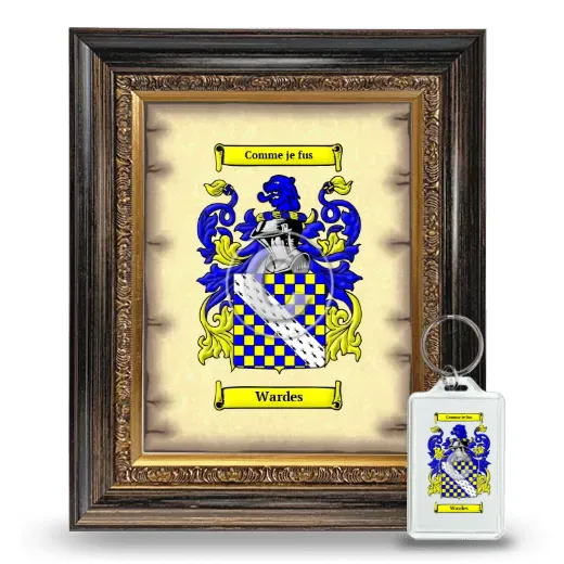 Wardes Framed Coat of Arms and Keychain - Heirloom