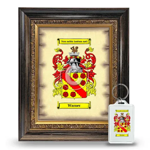 Warner Framed Coat of Arms and Keychain - Heirloom