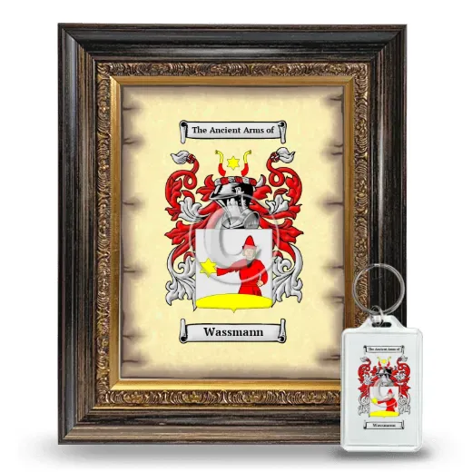 Wassmann Framed Coat of Arms and Keychain - Heirloom
