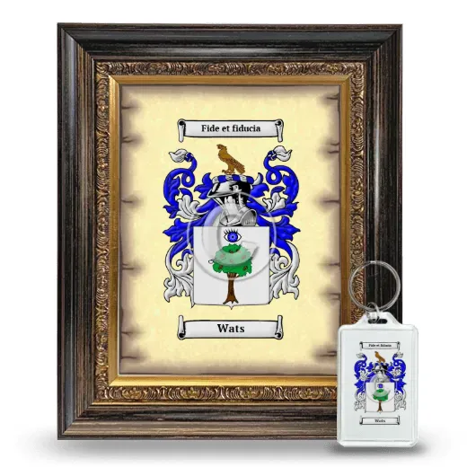 Wats Framed Coat of Arms and Keychain - Heirloom