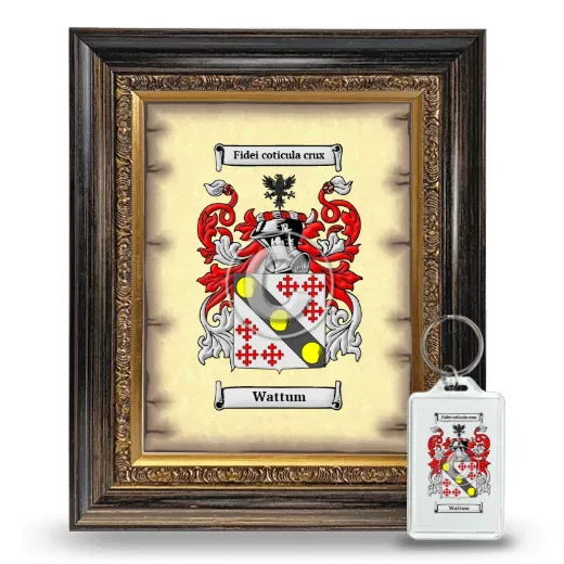 Wattum Framed Coat of Arms and Keychain - Heirloom