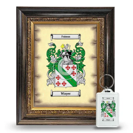 Wayer Framed Coat of Arms and Keychain - Heirloom