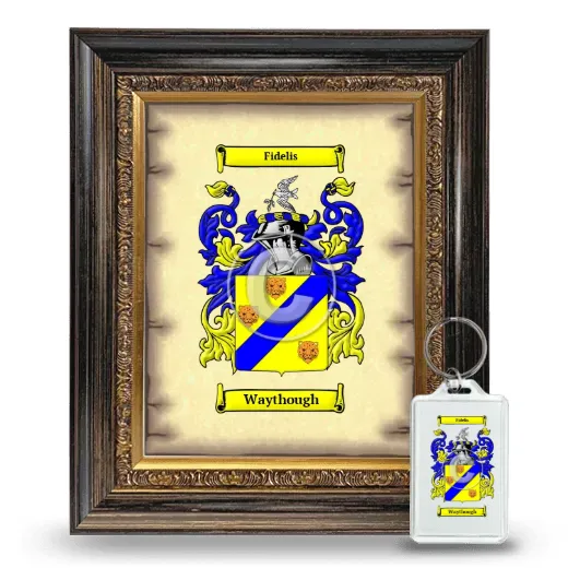 Waythough Framed Coat of Arms and Keychain - Heirloom